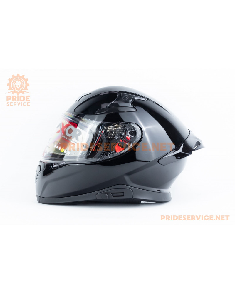 Шолом інтеграл APEX з пінлоком (стандарт DOT/ECE), висувні сонцезахисні окуляри L (59-60см), чорний Шолом інтеграл APEX з пінлоком (стандарт DOT/ECE), висувні сонцезахисні окуляри L (59-60см), чорний