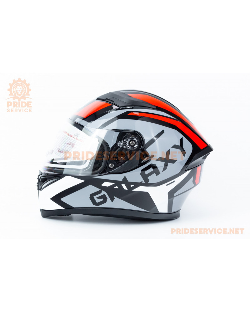 Шолом інтеграл, висувні окуляри GLX-316 L (59-60см), чорно-червоний