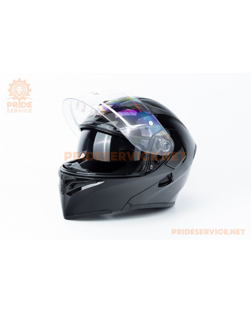 Шолом модуляр з відкидним підборіддям, висувні окуляри GLX-902 L (59-60см), чорний