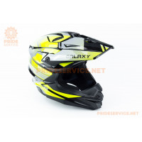 Шолом кросовий (стандарт DOT) GLX-803 M (57-58см), чорно-салатовий
