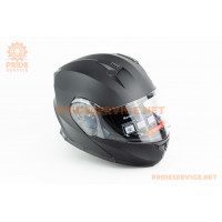 Шолом модуляр з відкидним підборіддям, висувні сонцезахисні окуляри F-162 М (57-58см), чорний мат Шолом модуляр з відкидним підборіддям, висувні сонцезахисні окуляри F-162 М (57-58см), чорний мат