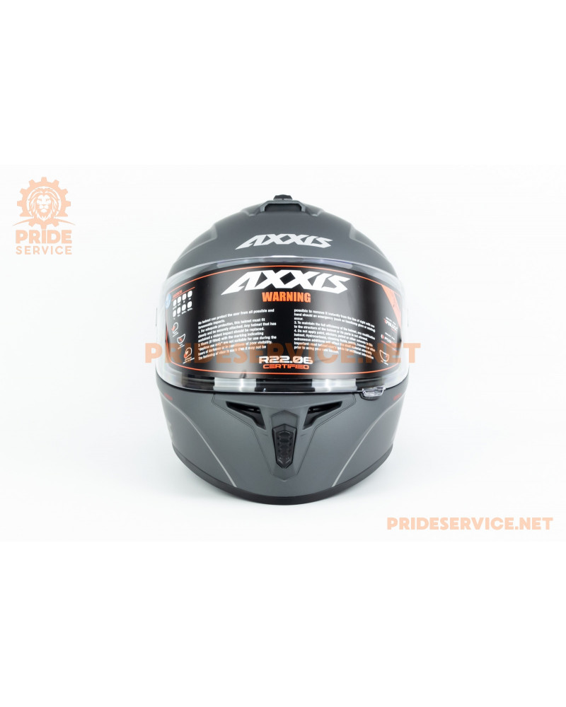 Шолом інтеграл DRAKEN S (стандарт DOT/ECE) S (55-56см), сірий мат Шолом інтеграл DRAKEN S (стандарт DOT/ECE) S (55-56см), сірий мат