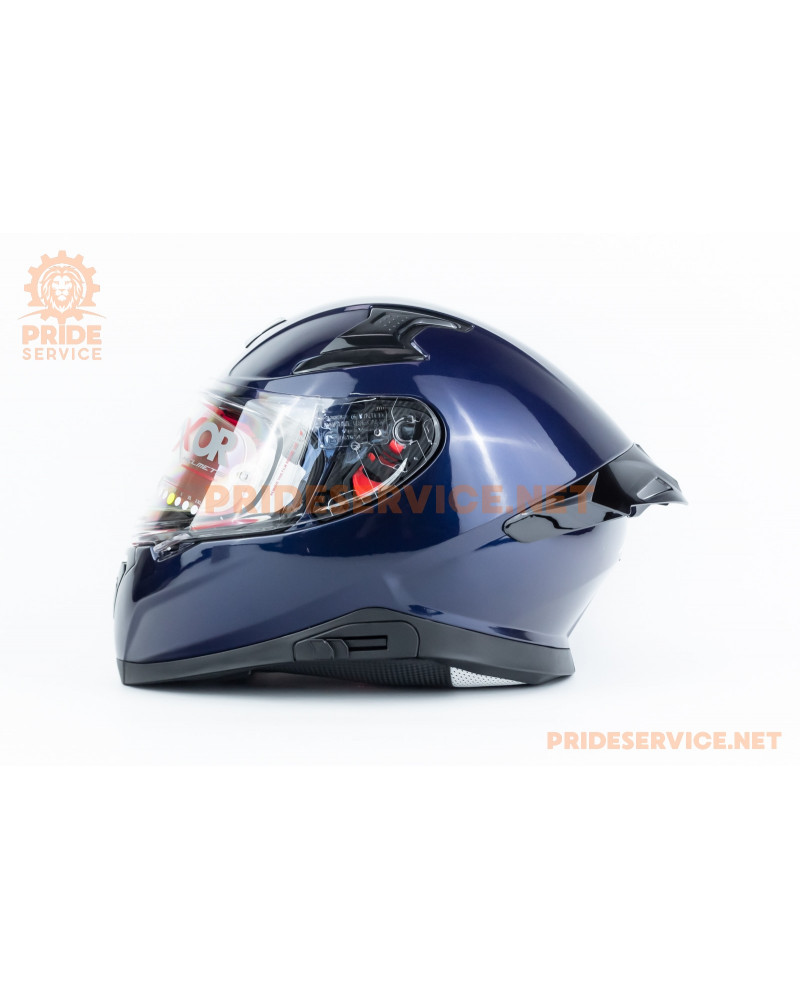 Шолом інтеграл APEX з пінлоком (стандарт DOT/ECE), висувні сонцезахисні окуляри М (57-58см), синій Шолом інтеграл APEX з пінлоком (стандарт DOT/ECE), висувні сонцезахисні окуляри М (57-58см), синій