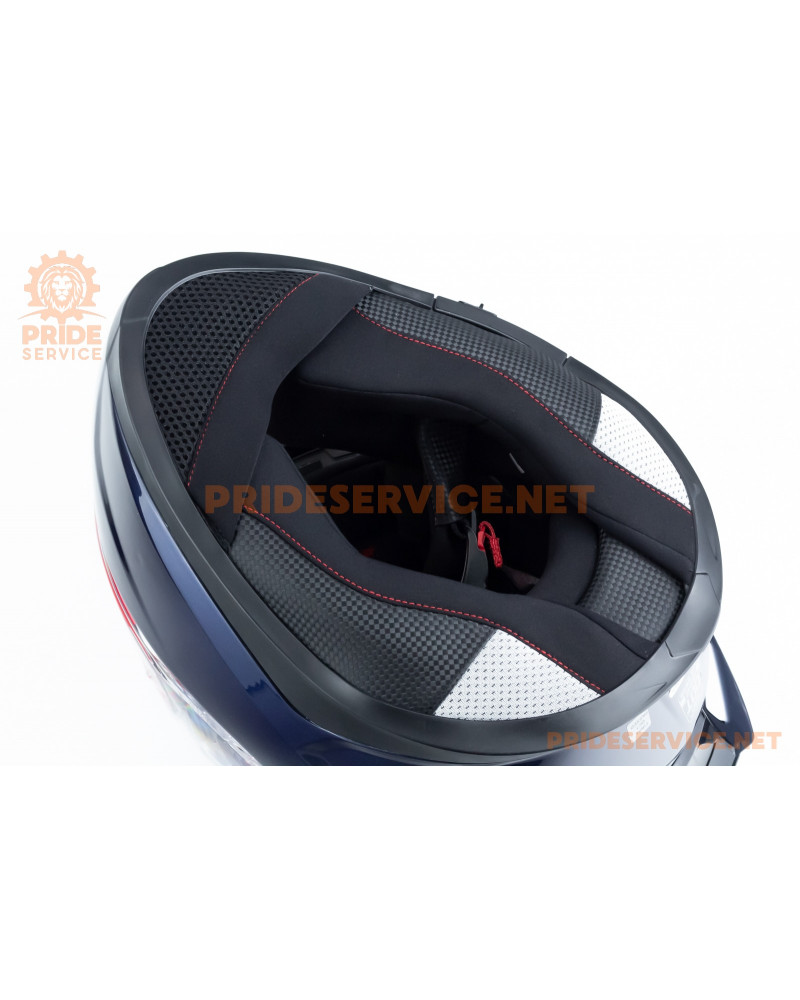 Шолом інтеграл APEX з пінлоком (стандарт DOT/ECE), висувні сонцезахисні окуляри М (57-58см), синій Шолом інтеграл APEX з пінлоком (стандарт DOT/ECE), висувні сонцезахисні окуляри М (57-58см), синій