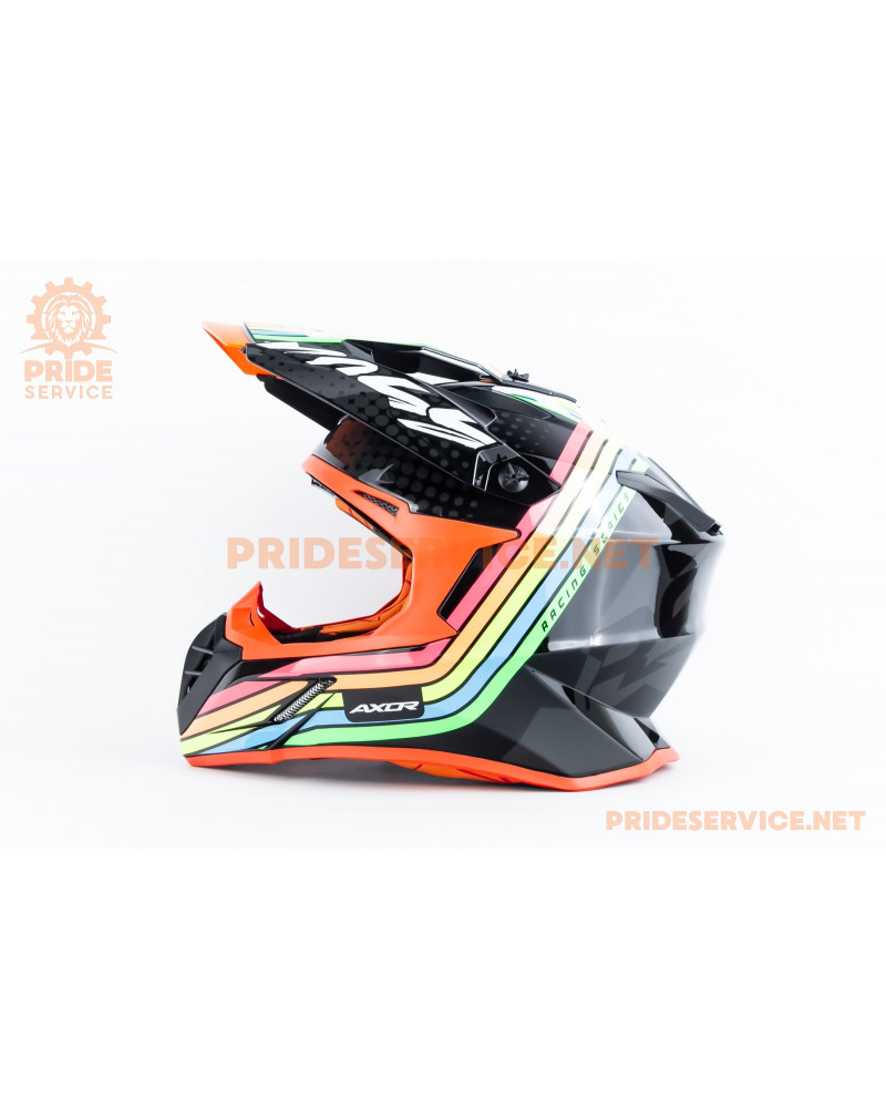 Шолом кросовий X CROSS X2 (стандарт DOT/ECE) S (55-56см), чорно-помаранчевий Шолом кросовий X CROSS X2 (стандарт DOT/ECE) S (55-56см), чорно-помаранчевий