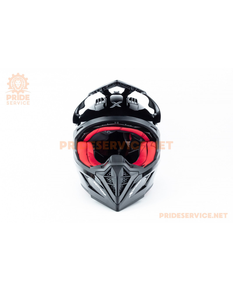 Шолом кросовий X CROSS (стандарт DOT/ECE) S (55-56см), чорно-червоний