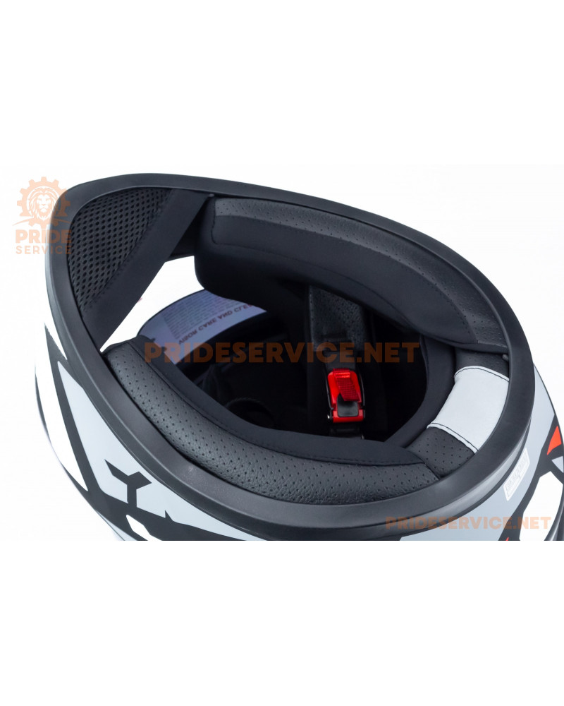 Шолом інтеграл, висувні окуляри GLX-316 L (59-60см), чорно-червоний мат