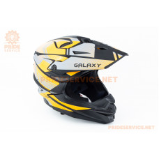 Шолом кросовий (стандарт DOT) GLX-803 L (59-60см), чорно-помаранчевий мат