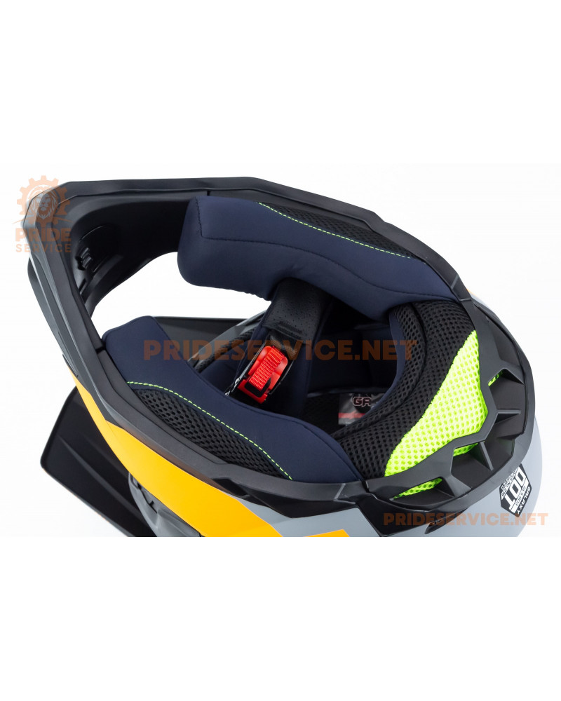 Шолом кросовий (стандарт DOT) GLX-803 L (59-60см), чорно-помаранчевий мат