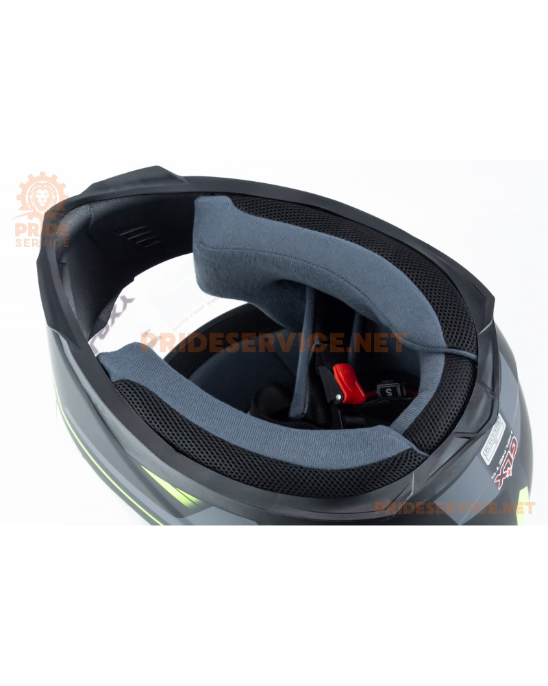 Шолом інтеграл GLX-313 S (55-56см), чорно-салатовий мат