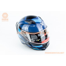 Шолом інтеграл HUNTER CORNET (стандарт DOT/ECE) L (59-60см), синьо-чорний