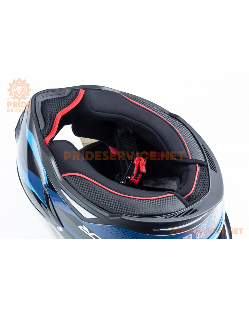 Шолом інтеграл HUNTER CORNET (стандарт DOT/ECE) L (59-60см), синьо-чорний Шолом інтеграл HUNTER CORNET (стандарт DOT/ECE) L (59-60см), синьо-чорний