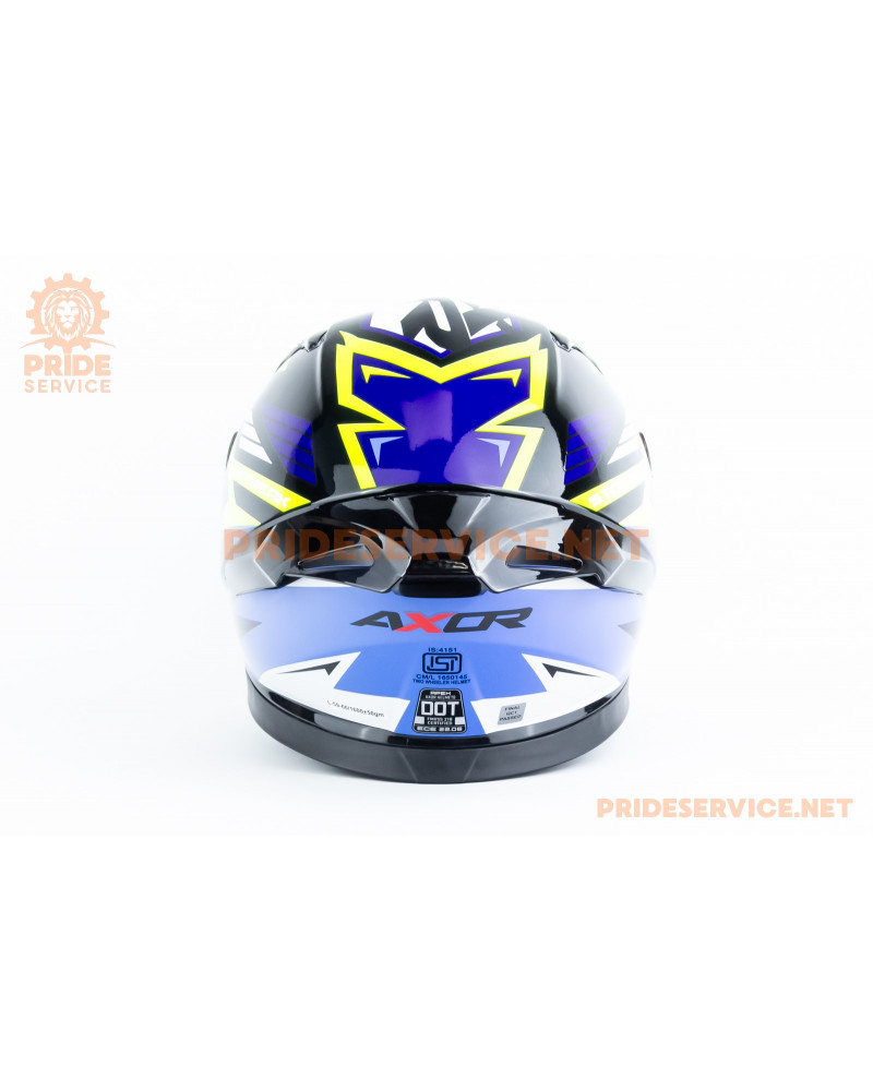 Шолом інтеграл APEX STREAK з пінлоком (стандарт DOT/ECE), висувні сонцезахисні окуляри L (59-60см), чорно-синьо-салатовий Шолом інтеграл APEX STREAK з пінлоком (стандарт DOT/ECE), висувні сонцезахисні окуляри L (59-60см), чорно-синьо-салатовий