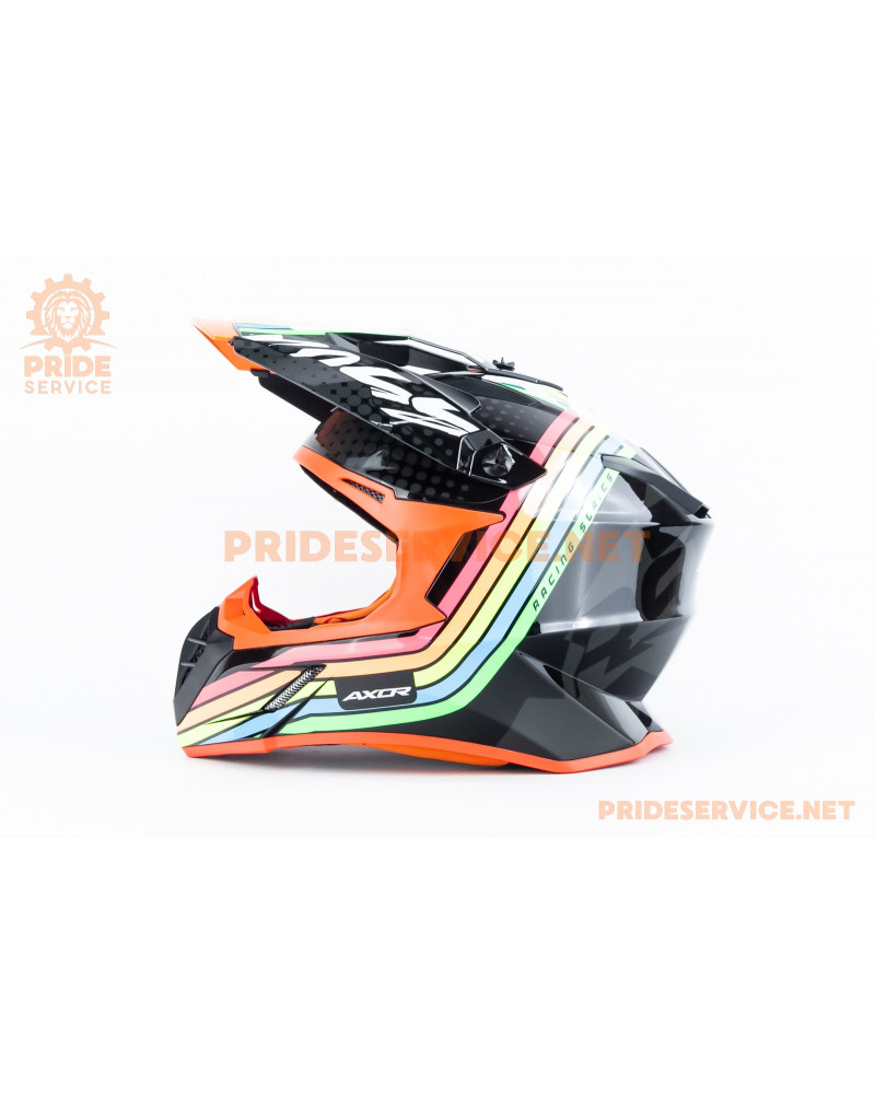 Шолом кросовий X CROSS X2 (стандарт DOT/ECE) М (57-58см), чорно-помаранчевий Шолом кросовий X CROSS X2 (стандарт DOT/ECE) М (57-58см), чорно-помаранчевий