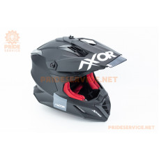 Шолом кросовий X CROSS (стандарт DOT/ECE) S (55-56см), чорно-червоний мат