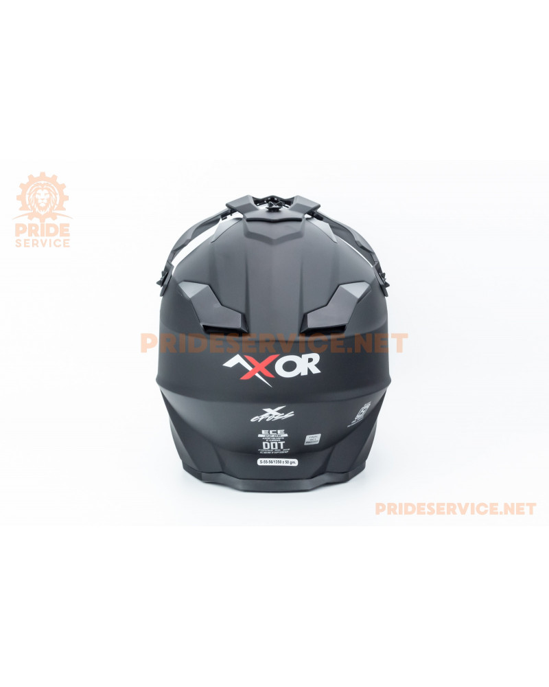 Шолом кросовий X CROSS (стандарт DOT/ECE) S (55-56см), чорно-червоний мат