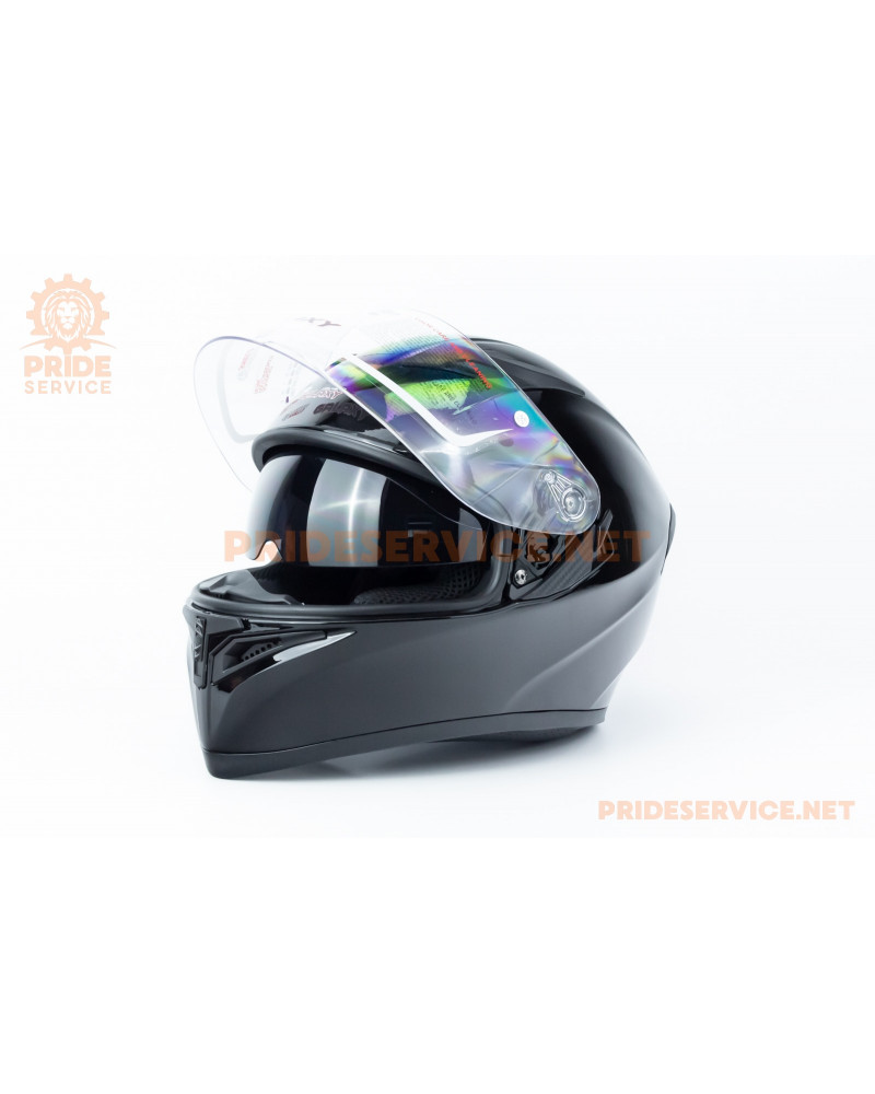 Шолом інтеграл, висувні окуляри GLX-316 M (57-58см), чорний