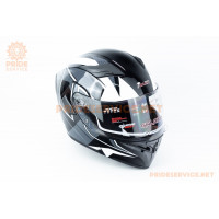 Шолом модуляр з відкидним підборіддям, висувні окуляри GLX-902 L (59-60см), чорно-білий