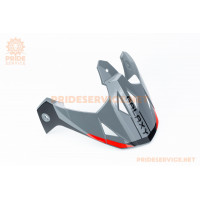 Козирок шолома кросового GLX-802, чорно-червоний