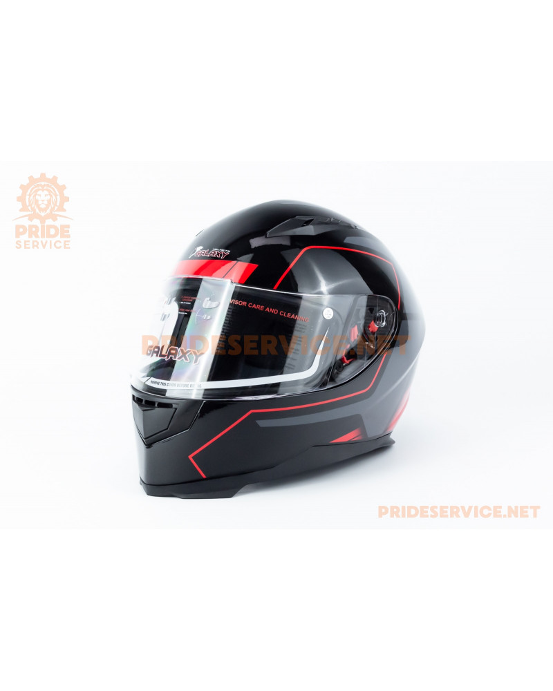 Шолом інтеграл GLX-313 S (55-56см), чорно-червоний