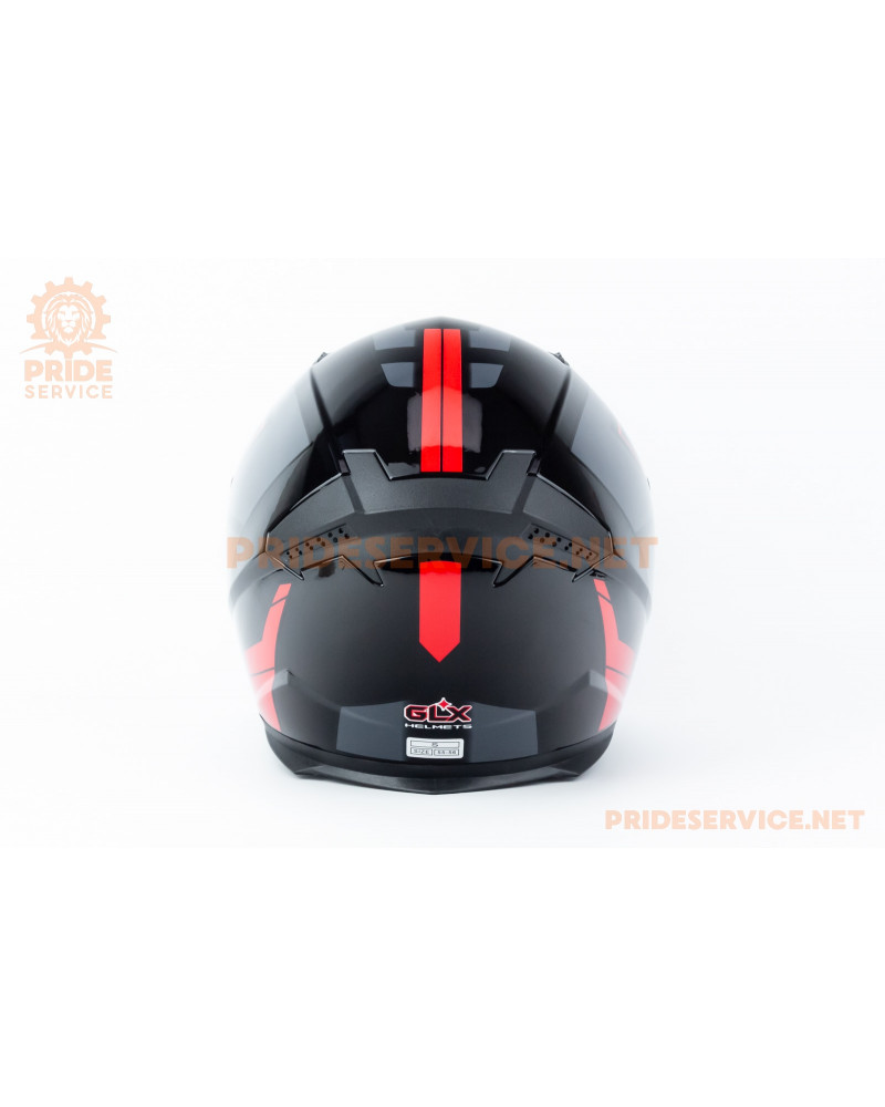 Шолом інтеграл GLX-313 S (55-56см), чорно-червоний
