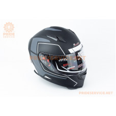 Шолом інтеграл GLX-313 M (57-58см), чорно-білий мат