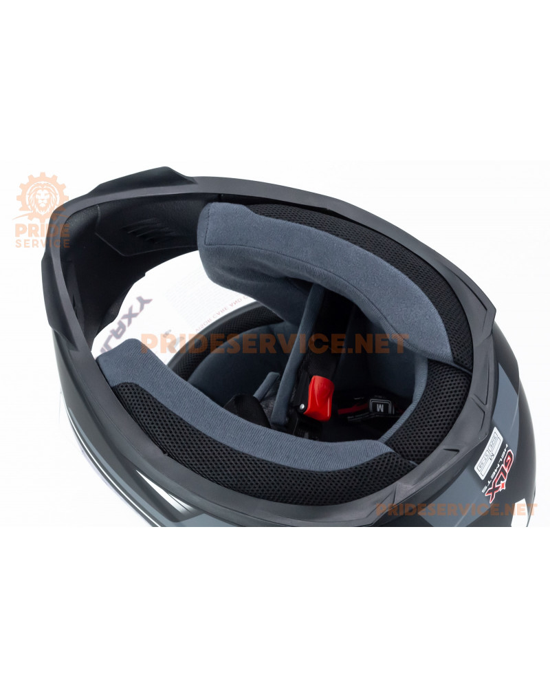 Шолом інтеграл GLX-313 M (57-58см), чорно-білий мат