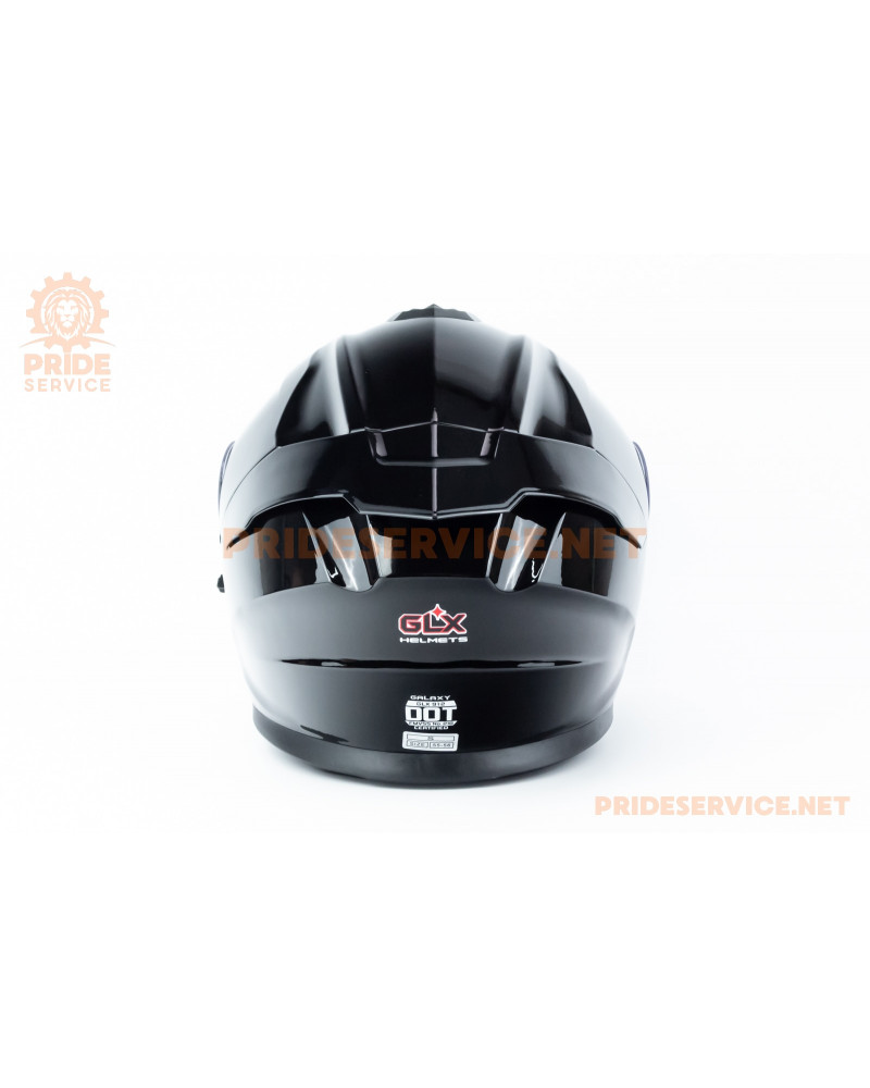 Шолом модуляр з відкидним підборіддям (стандарт DOT), висувні окуляри GLX-912 S (55-56см), чорний