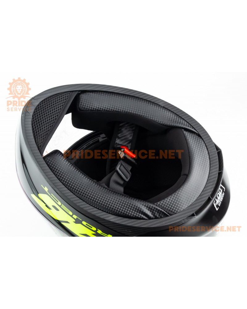 Шолом інтеграл з LED підсвічуванням, висувні окуляри K-3 S, чорно-салатовий PROJECT 46