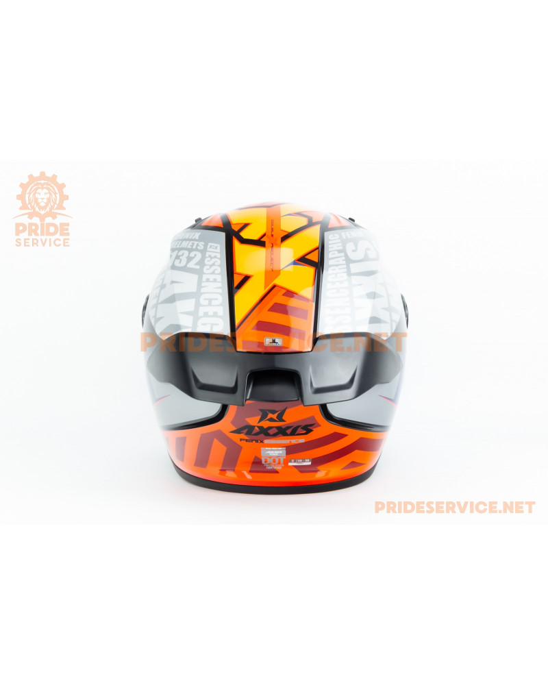 Шолом інтеграл FENIX ​​Essence (стандарт DOT/ECE) S (55-56см), чорно-помаранчевий