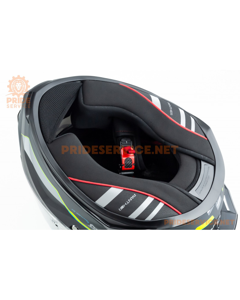 Шолом інтеграл PANTHER SV GALE (стандарт DOT/ECE), висувні сонцезахисні окуляри М (57-58см), чорно-салатовий мат Шолом інтеграл PANTHER SV GALE (стандарт DOT/ECE), висувні сонцезахисні окуляри М (57-58см), чорно-салатовий мат