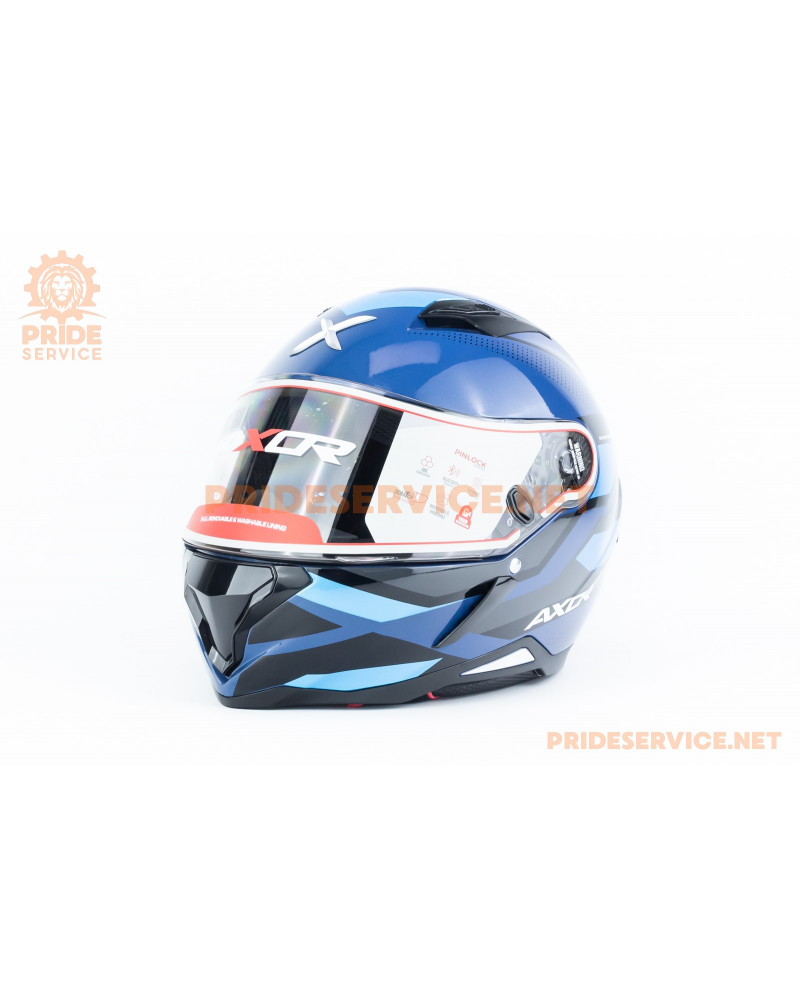 Шолом інтеграл HUNTER CORNET (стандарт DOT/ECE) М (57-58см), синьо-чорний Шолом інтеграл HUNTER CORNET (стандарт DOT/ECE) М (57-58см), синьо-чорний