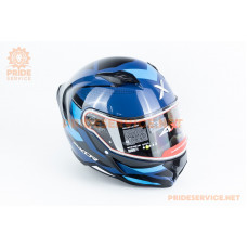 Шолом інтеграл HUNTER CORNET (стандарт DOT/ECE) М (57-58см), синьо-чорний