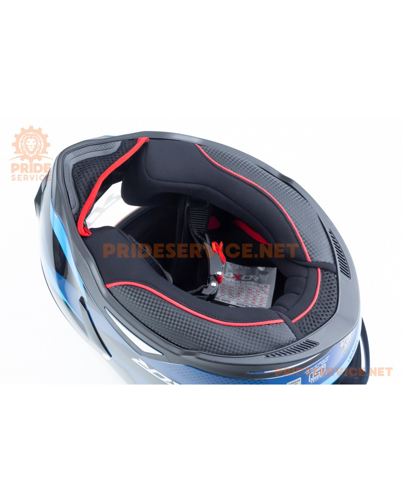 Шолом інтеграл HUNTER CORNET (стандарт DOT/ECE) М (57-58см), синьо-чорний Шолом інтеграл HUNTER CORNET (стандарт DOT/ECE) М (57-58см), синьо-чорний