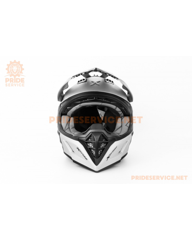 Шолом кросовий X CROSS (стандарт DOT/ECE) М (57-58см), нікель мат