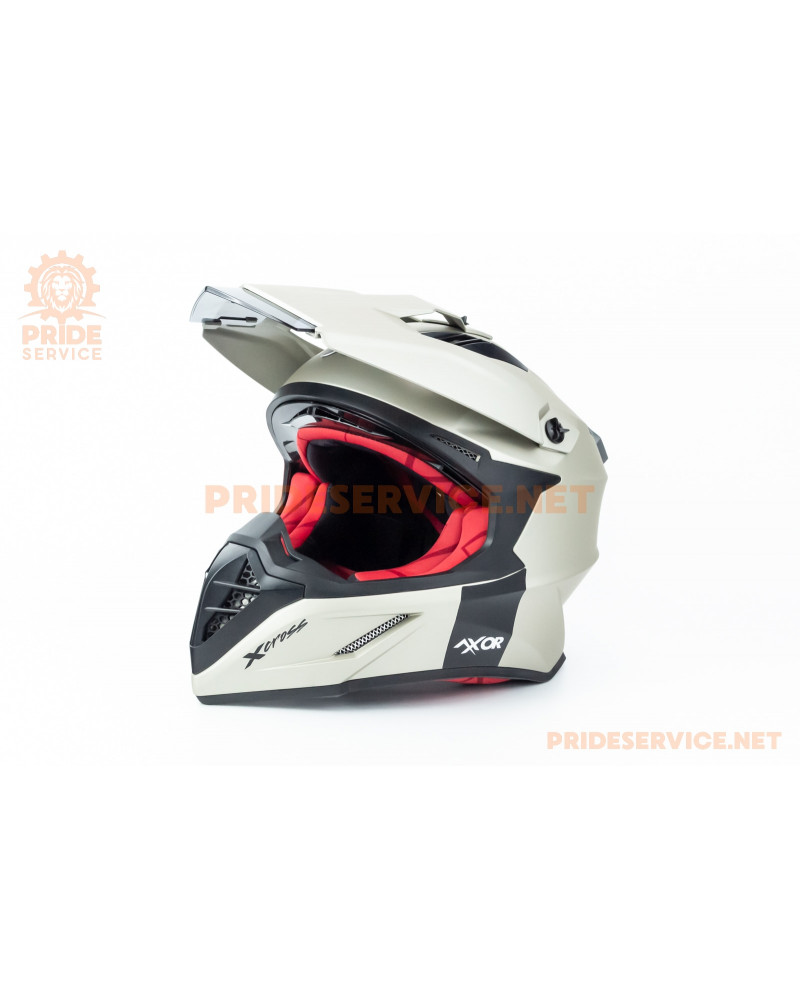 Шолом кросовий X CROSS (стандарт DOT/ECE) М (57-58см), нікель мат