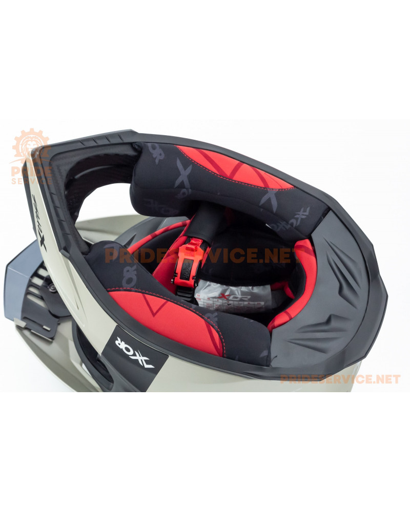 Шолом кросовий X CROSS (стандарт DOT/ECE) М (57-58см), нікель мат