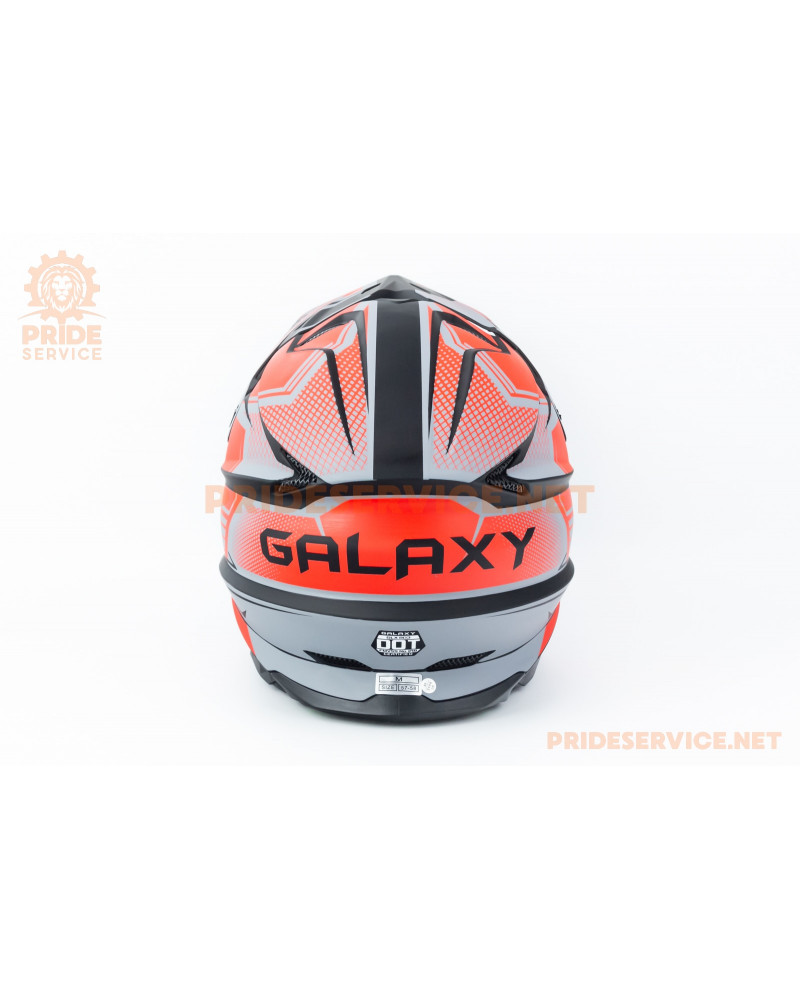 Шолом кросовий (стандарт DOT) GLX-803 M (57-58см), чорно-червоний мат