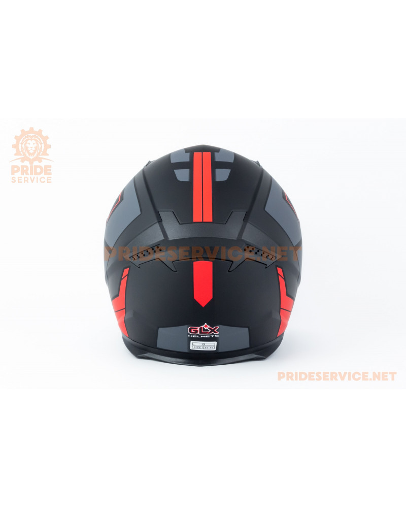 Шолом інтеграл GLX-313 S (55-56см), чорно-червоний мат