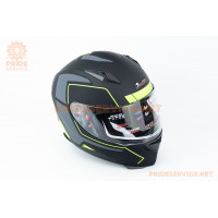 Шолом інтеграл GLX-313 M (57-58см), чорно-салатовий мат
