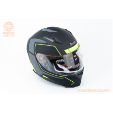 Шолом інтеграл GLX-313 M (57-58см), чорно-салатовий мат