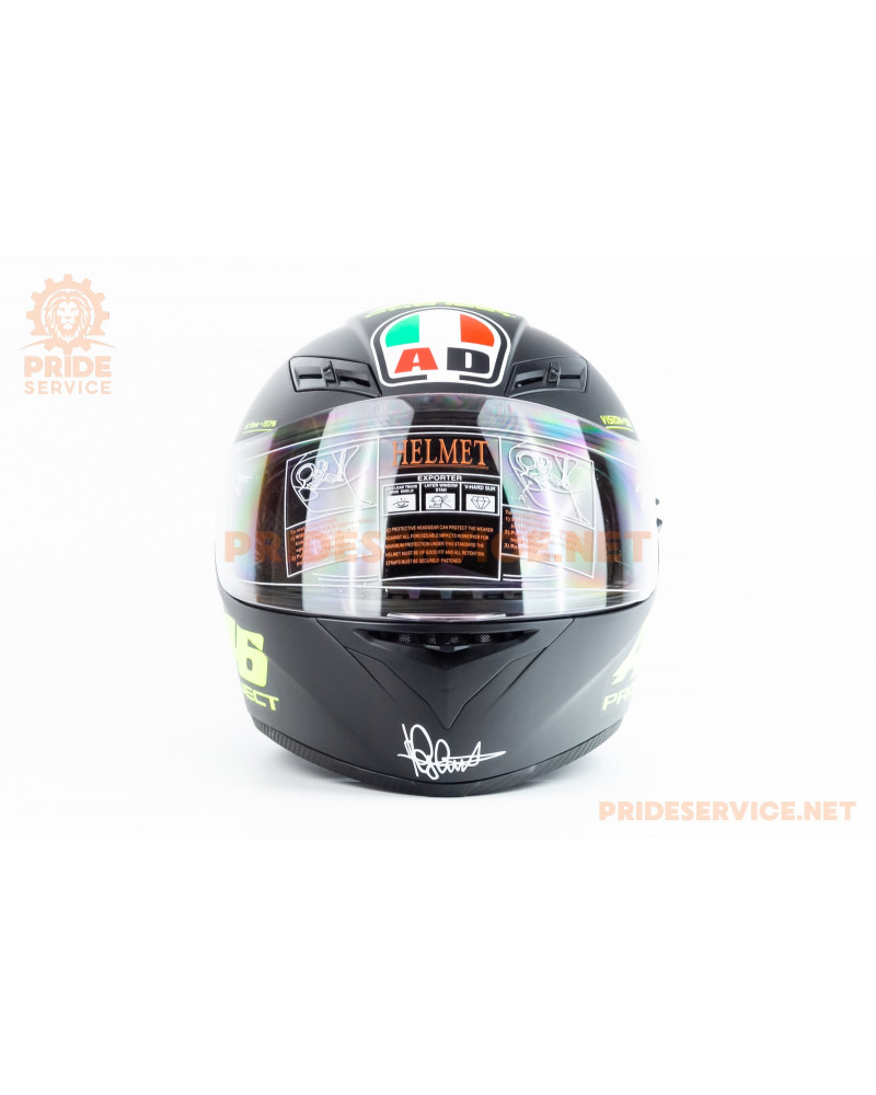 Шолом інтеграл з LED підсвічуванням, висувні окуляри K-3 S, чорно-салатовий PROJECT 46 мат