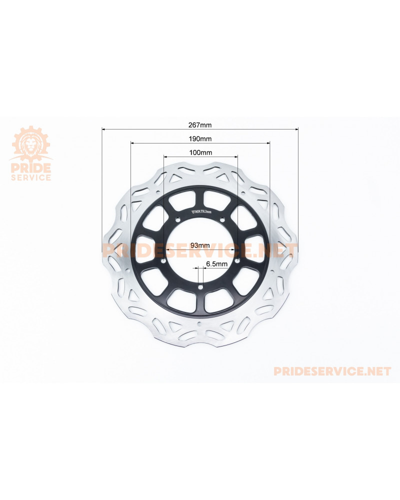 Tekken 250 Диск гальмівний передній, D-267мм NEW