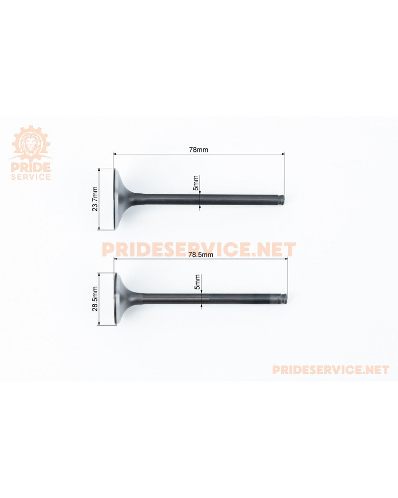 Tekken 300 Клапана випускної (H-78; D-23,7), впускної (H-78,5; D-28,5) к-кт 2шт 176FMM