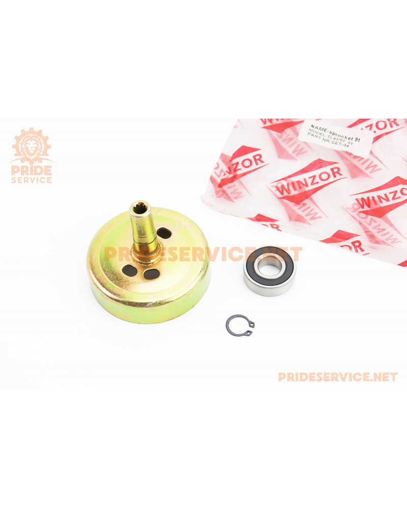 Тарілка зчеплення 9T + підшипник + стопорне кільце, к-кт