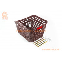 Кошик задній пластмасовий, кріпл. на багажник, коричневий