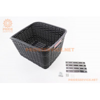 Кошик задній пластмасовий, кріпл. на багажник, чорний SLCK-033