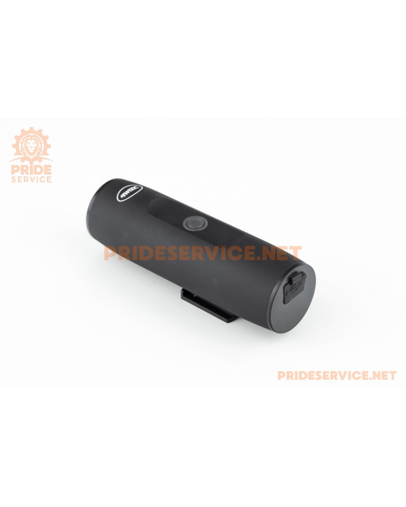 Ліхтар передній 1 діод 300 lumen алюмінієвий, Li-ion 3.7V 2200mAh зарядка від USB, вологозахисний, чорний