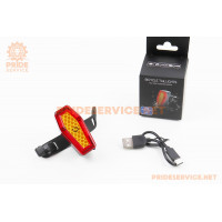 Ліхтар задній COB LED технологія, Li-ion 3.7V 500mAh зарядка від USB, вологозахисний