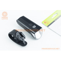 Ліхтар передній 1 діод 60 lumen, під батарейки AAAх3, чорний JY-7181 Ліхтар передній 1 діод 60 lumen, під батарейки AAAх3, чорний JY-7181